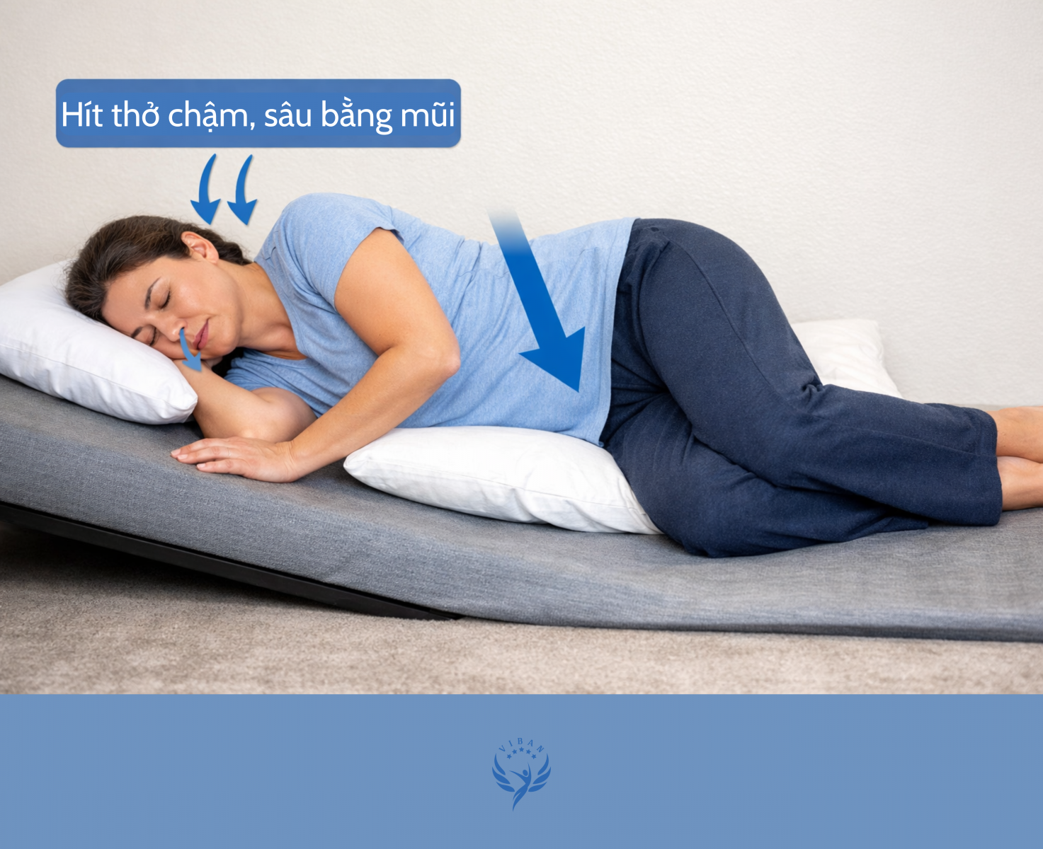 Dẫn lưu phổi theo tư thế giúp thoát đờm và giảm ứ dịch trong phổi