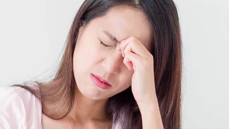 Các vị trí đau vùng trán, má và quanh mắt thường gặp khi bị viêm xoang